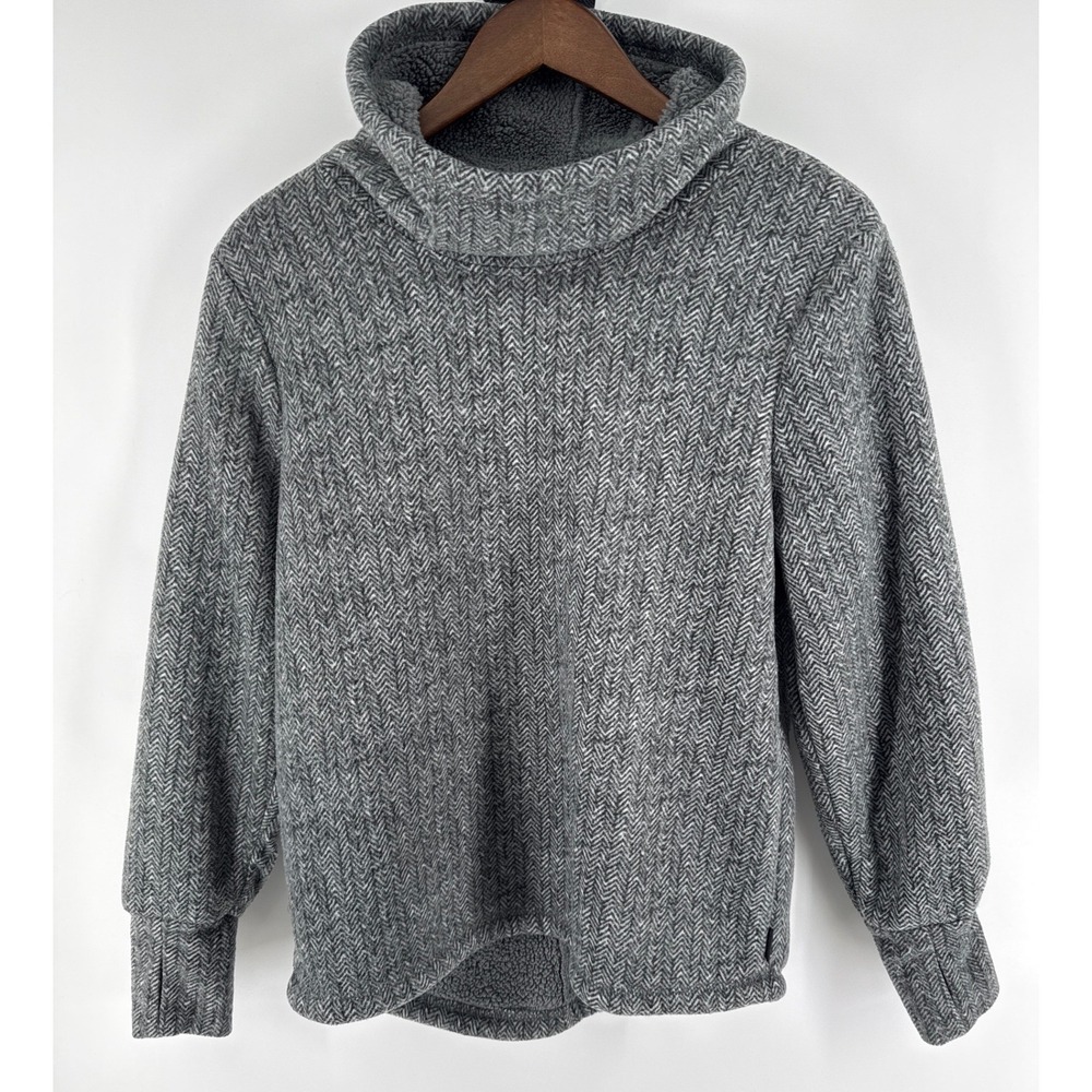 Avalanche Outdoor Supply Co Gray Herringbone Fleece Pullover Sweater Size S